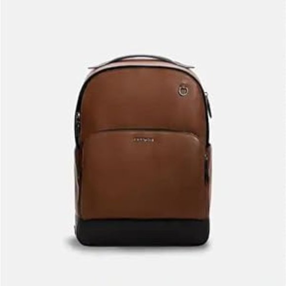 Coach Grham Backpack Gunmetal/Saddle - Picture 1 of 4